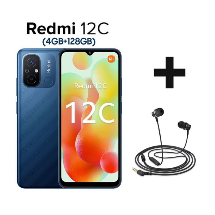 Xiaomi Redmi 12C - 4GB RAM - 128GB ROM - Blue - (Installments) +