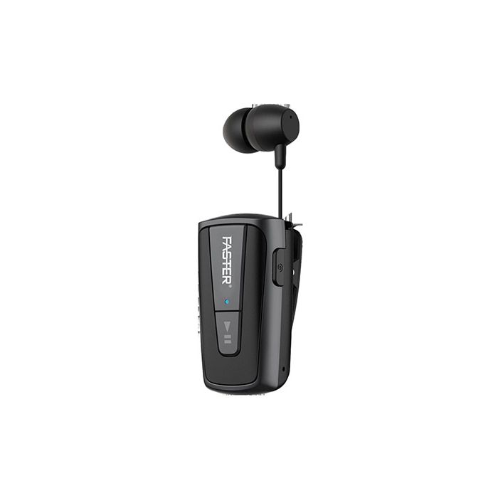 Faster R12 Pro Retractable Bluetooth Headset Clip-On Earbuds Hands-Free  With Microphone - ISPK-0066