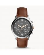 Fossil FS5408 Men’s Chronograph Quartz Brown Leather Strap Grey Dial 44mm Watch Upto 12 Months Installment At 0% markup
