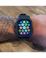 Suitable for Apple 7 Representative Belt Apple Watch6/SE/4/5 Carbon Fiber Pattern TPU One-Piece Watch Case Strap BULK OF (95) QTY