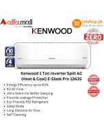 Kenwood 1 Ton Inverter Split AC (Heat & Cool) E-Sleek Pro 1263S | On Installments | With Free Delivery 