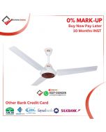 GFC Fans Ceiling Fan AC/DC Ravi Model 56'' Copper Winding Solar Fan Energy Saver Inverter Fan Other Bank