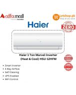 Haier 1 Ton Marvel Inverter (Heat & Cool) HSU-12HFM | On Installments | With Free AC Insatallation