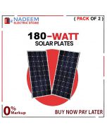  MG Solar Panel   ( PACK OF 2 )   (A Grade) Plate 180 Watt Watts Imported INSTALLMENT 