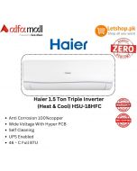 Haier 1.5 Ton Triple Inverter (Heat & Cool) HSU-18HFC | On Installments