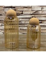 Royal Elegant Golden Serving Jars with Ball Cap 750ml 1pcs