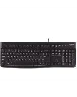 Logitech K120 Wired Keyboard for Windows, USB Plug-and-Play, Full-Size, Spill-Resistant, Curved Space Bar, Compatible with PC, Laptop