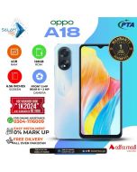 Oppo A18 4gb 128gb On Easy Installments (12 Months) with 1 Year Brand Warranty & PTA Approved With Free Gift by SALAMTEC & BEST PRICES