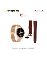 Kieslect L11 Lady Smart Watch With Gold Chain Maroon Silicon Strap - On Installments - ISPK-0127