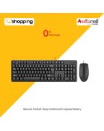A4tech USB Wired Keyboard & Mouse Black (KK-3330S) - On Installments - ISPK-0156