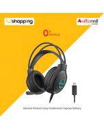 A4tech Fstyler Neon Illuminate USB Stereo Headphone (FH300U)-Black - On Installments - ISPK-0156