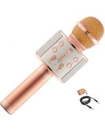 WS-858 Wireless Bluetooth Handheld Karaoke Portable Microphone with Built-in Rechargeable SpeakeR-BULK OF (250) QTY