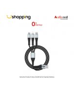 Ronin R-305 3 In 1 Durable Braided Cable Black - ISPK-0122