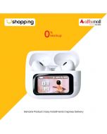 Rofee A70 ANC Earbuds With Digital LCD - White - On Installments - ISPK-0158