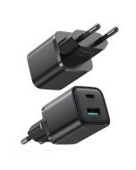 Joyroom 20W Dual Port Mini Fast Charger Black (L-QP207) - Non Installments - ISPK-0146