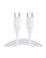 Joyroom 60W Type-C to Type-C Charging Cable 1m White (S-CC060A9) - Non Installments - ISPK-0146