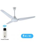 SK Fans Ceiling Fan Super Deluxe (AC/DC) 56" White With Free Delivery On Installment By Spark Technologies.