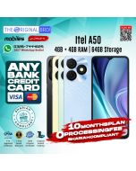 Itel A50 | 4GB + 4GB RAM | 64GB Storage | Any Bank Credit Card | 10 Months Installment - 0% Processing Fee - The Original Bro Mobiles