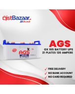 AGS GX 165 Battery UPS 21 Plates 120 Ampere | Financing By Qist Bazaar