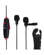 LENSGO LYM-DM1 2 In 1 Omni-Directional Lavalier Video Interview Condenser Microphone With 6m Cable On Installment ST