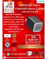 ANKER 511 USB-C CHARGER (Nano 3, 30W) On Easy Monthly Installments By ALI's Mobile