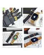 Ultra Series 8 Smart Watch With Apple Logo With 2 Belts Golden Edition -  ON INSTALLMENT