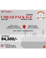 UMRAH PACKAGE-01 20 DAYS SHARING WITHOUT TICKET