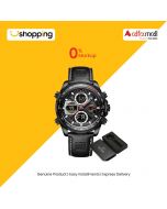 NaviForce Dual Time Exclusive Men's Watch Black (NF-9197-4) - On Installments - ISPK-0139