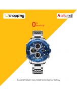 NaviForce Dual Time Exclusive Men's Watch Silver (NF-9197-7) - On Installments - ISPK-0139