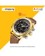 Naviforce Dual Time Edition Men's Watch Light Brown (NF-9153-9) - On Installments - ISPK-0139