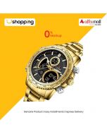 Naviforce Dual Time Edition Watch For Men Gold (NF-9182-7) - On Installments - ISPK-0139