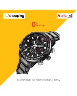 Naviforce Dual Time Edition Watch For Men - Black (NF-9093-1) - On Installments - ISPK-0139