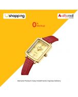Naviforce Square Edition Watch For Women - Red (NF-5039-1) - On Installments - ISPK-0139