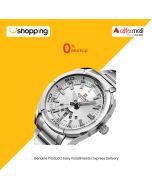 Naviforce Day And Date Edition Watch For Men Silver (nf-9038-1) - On Installments - ISPK-0139