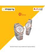Naviforce Exlcusion Date Edition Watch For Couple Silver (nf-8040-c-2) - On Installments - ISPK-0139
