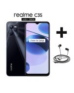 Realme C35 - 4GB RAM - 128GB ROM - Glowing Black - (Installments) + Free Handsfree - Pak Mobile