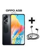 OPPO A58 - 8GB RAM - 128GB ROM - Glowing Black - (Installments) + Free Handsfree - by Pak Mobiles 