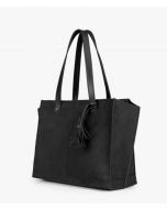 RTW Creation - Black suede over the shoulder tote bag