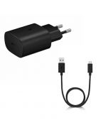 Samsung 25w 2 pin Adopter With Cable Black With Free Delivery On Spark Technology