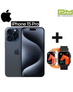 Apple iPhone 15 Pro - 256GB - Blue Titanium - PTA Approved - Dual Physical Sim (Installments) + Free Smart Watch-6 Months (0% Markup)