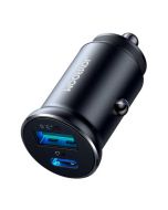 Joyroom 30W A+C Mini Metal Car Charger Black (JR-CCN05) - Non Installments - ISPK-0146