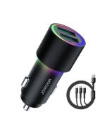 Joyroom 4.8A Dual USB Car Charger Black (CL10) - Non Installments - ISPK-0146