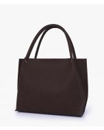 RTW Creation - Dark brown mocha suede tote bag