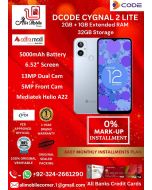 DCODE CYGNAL 2 LITE (2GB + 1GB EXTENDED RAM & 32GB ROM) On Easy Monthly Installments By ALI's Mobile