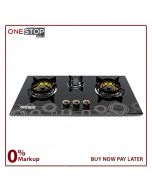 Hanco Model 409 Hob Brass Burner Tempered Glass Auto Ignition Stove Other Bank BNPL