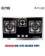 Nasgas DG-226 Glass Top Built In Hob Autoignition Grey Cast Iron Pan Trivets non stick On Installments