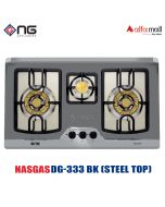 Nasgas DG-333 BK Steel Top Built In Hob Autoignition non stick paint coated Non Installments