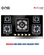 Nasgas DG-GN5 555 Glass Top Built In Hob Autoignition Non Magnet Stainless Steel Square Dishes Non Installments