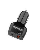 Faster 48w USB Car Charger Black (C7-PD) - ISPK-0066