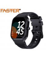 Faster NERV Watch 2 Smart Watch 2.01 Inch HD Display Metal Body Finish IP68 Waterproof - Multiple Watch Faces / 100+ Sports Modes - 290mAh Battery - Smart Voice Features - 24/7 Health Monitor (BLACK) - Premier Banking